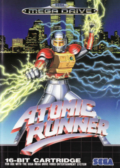 Atomic Runner for the Sega Mega Drive Front Cover Box Scan
