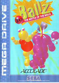 Ballz 3D: The Battle of the Ballz for the Sega Mega Drive Front Cover Box Scan