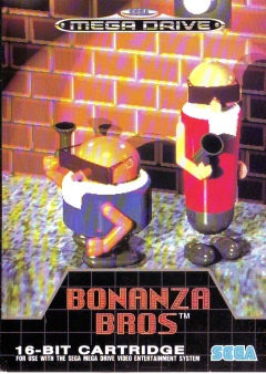 Bonanza Bros. for the Sega Mega Drive Front Cover Box Scan