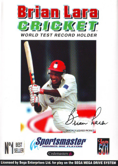 Brian Lara Cricket for the Sega Mega Drive Front Cover Box Scan