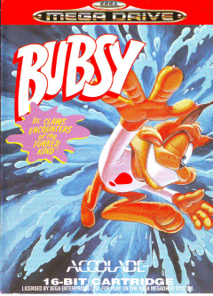 Bubsy in Claws Encounters of the Furred Kind for the Sega Mega Drive Front Cover Box Scan