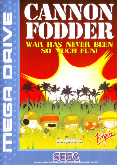 Cannon Fodder for the Sega Mega Drive Front Cover Box Scan