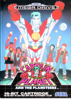 Captain Planet and the Planeteers for the Sega Mega Drive Front Cover Box Scan