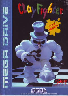 Clay Fighter for the Sega Mega Drive Front Cover Box Scan