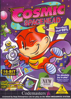 Cosmic Spacehead for the Sega Mega Drive Front Cover Box Scan