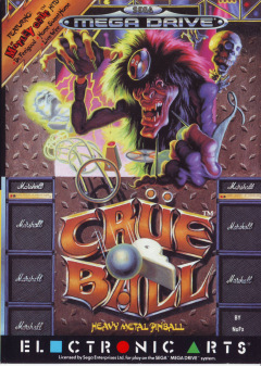 Crüe Ball: Heavy Metal Pinball for the Sega Mega Drive Front Cover Box Scan