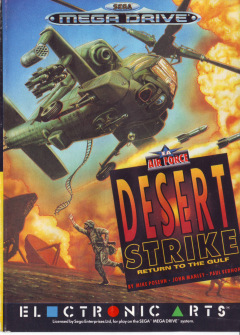 Desert Strike: Return to the Gulf for the Sega Mega Drive Front Cover Box Scan
