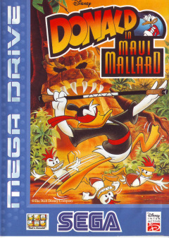 Donald in Maui Mallard (Disney's) for the Sega Mega Drive Front Cover Box Scan