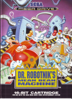 Dr. Robotnik's Mean Bean Machine for the Sega Mega Drive Front Cover Box Scan