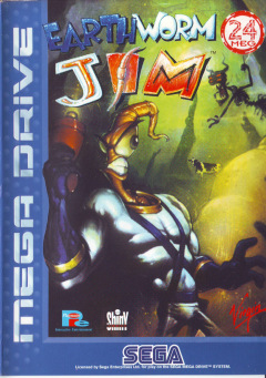 Earthworm Jim for the Sega Mega Drive Front Cover Box Scan