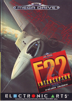 F-22 Interceptor for the Sega Mega Drive Front Cover Box Scan