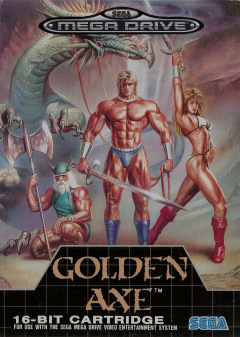 Golden Axe for the Sega Mega Drive Front Cover Box Scan