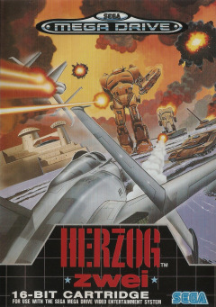 Herzog Zwei for the Sega Mega Drive Front Cover Box Scan