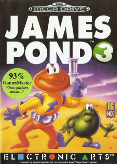 James Pond 3 for the Sega Mega Drive Front Cover Box Scan