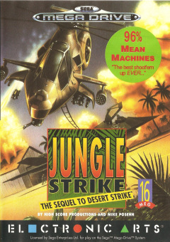 Jungle Strike: The Sequel to Desert Strike for the Sega Mega Drive Front Cover Box Scan