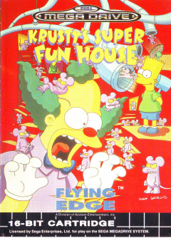 Krusty's Super Fun House for the Sega Mega Drive Front Cover Box Scan