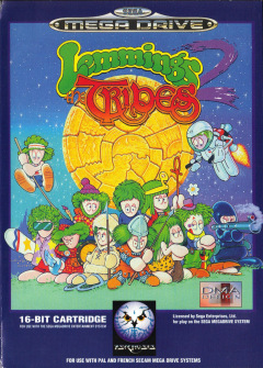 Lemmings 2: The Tribes for the Sega Mega Drive Front Cover Box Scan