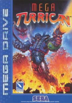 Mega Turrican for the Sega Mega Drive Front Cover Box Scan