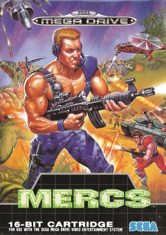 Mercs for the Sega Mega Drive Front Cover Box Scan