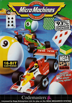 Micro Machines for the Sega Mega Drive Front Cover Box Scan