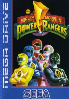 Mighty Morphin Power Rangers for the Sega Mega Drive Front Cover Box Scan