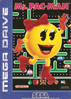 Ms. Pac-Man for the Sega Mega Drive Front Cover Box Scan