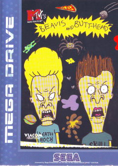 MTV's Beavis and Butt-Head for the Sega Mega Drive Front Cover Box Scan