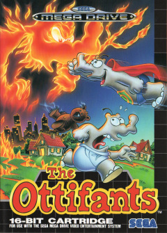 The Ottifants for the Sega Mega Drive Front Cover Box Scan