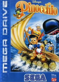 Pinocchio (Disney's) for the Sega Mega Drive Front Cover Box Scan