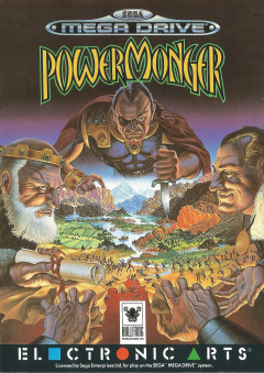 PowerMonger for the Sega Mega Drive Front Cover Box Scan