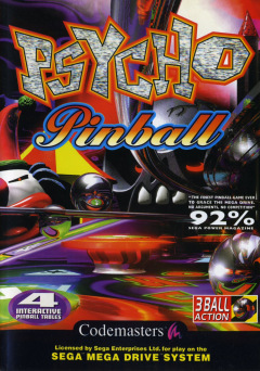 Psycho Pinball for the Sega Mega Drive Front Cover Box Scan