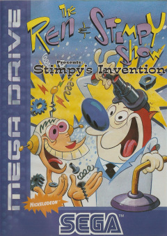 The Ren & Stimpy Show presents: Stimpy's Invention for the Sega Mega Drive Front Cover Box Scan