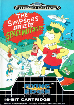 The Simpsons: Bart vs. The Space Mutants for the Sega Mega Drive Front Cover Box Scan