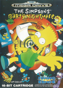 The Simpsons: Bart's Nightmare for the Sega Mega Drive Front Cover Box Scan
