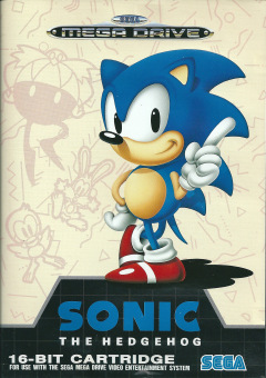 Sonic the Hedgehog for the Sega Mega Drive Front Cover Box Scan