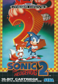 Sonic the Hedgehog 2 for the Sega Mega Drive Front Cover Box Scan