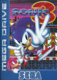 Sonic the Hedgehog 3 for the Sega Mega Drive Front Cover Box Scan