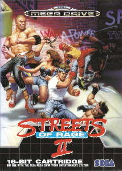 Streets of Rage II for the Sega Mega Drive Front Cover Box Scan