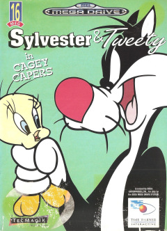 Sylvester & Tweety in Cagey Capers for the Sega Mega Drive Front Cover Box Scan