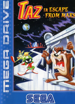 Taz in Escape from Mars for the Sega Mega Drive Front Cover Box Scan