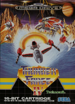 Thunder Force IV for the Sega Mega Drive Front Cover Box Scan