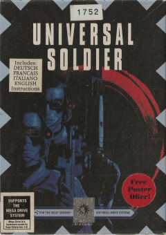 Universal Soldier for the Sega Mega Drive Front Cover Box Scan