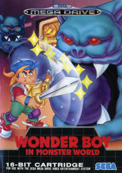 Wonder Boy in Monster World for the Sega Mega Drive Front Cover Box Scan