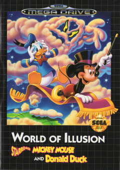 World of Illusion starring Mickey Mouse & Donald Duck for the Sega Mega Drive Front Cover Box Scan