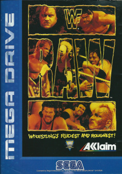 WWF Raw for the Sega Mega Drive Front Cover Box Scan