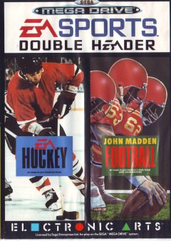 EA Sports Double Header for the Sega Mega Drive Front Cover Box Scan