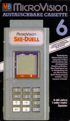 Sea Duel for the MB MicroVision Front Cover Box Scan