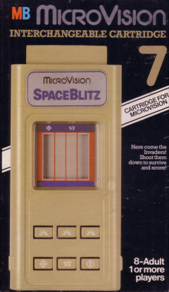 Space Blitz for the MB MicroVision Front Cover Box Scan