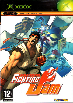 Capcom Fighting Jam for the Microsoft Xbox Front Cover Box Scan