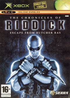 The Chronicles of Riddick: Escape From Butcher Bay for the Microsoft Xbox Front Cover Box Scan